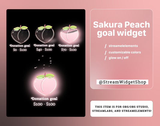 Sakura Peach Goal/Event Widget
