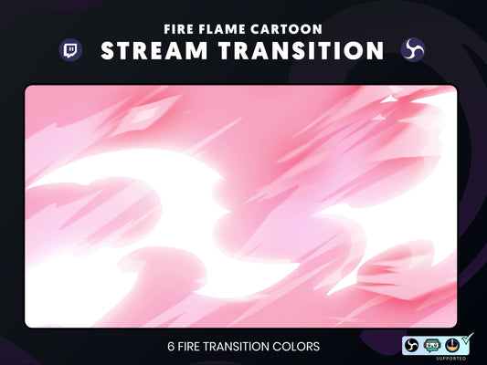 Fire Flame Cast 6 Colour Cartoon Transition