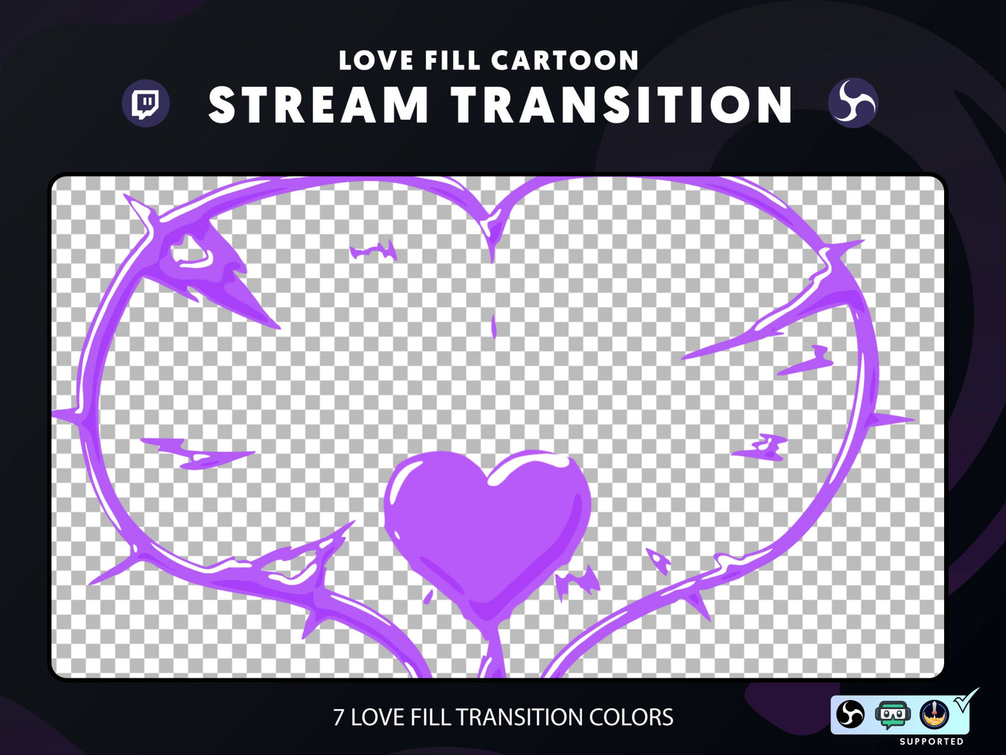 ANIMATED Heart FiIling Stinger Transition | Twitch Transition