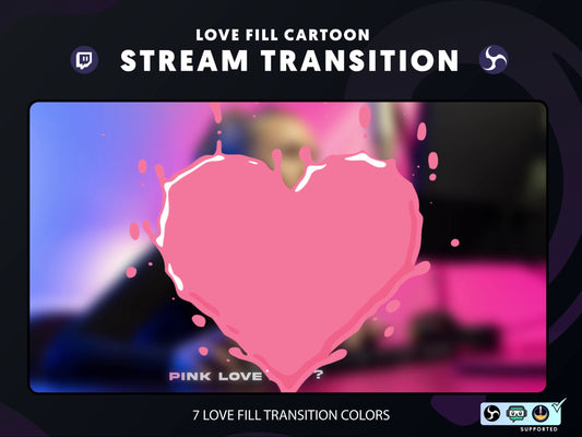 ANIMATED Heart FiIling Stinger Transition | Twitch Transition