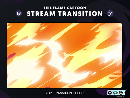 Fire Flame Cast Pastel Real Fire Cartoon Transition