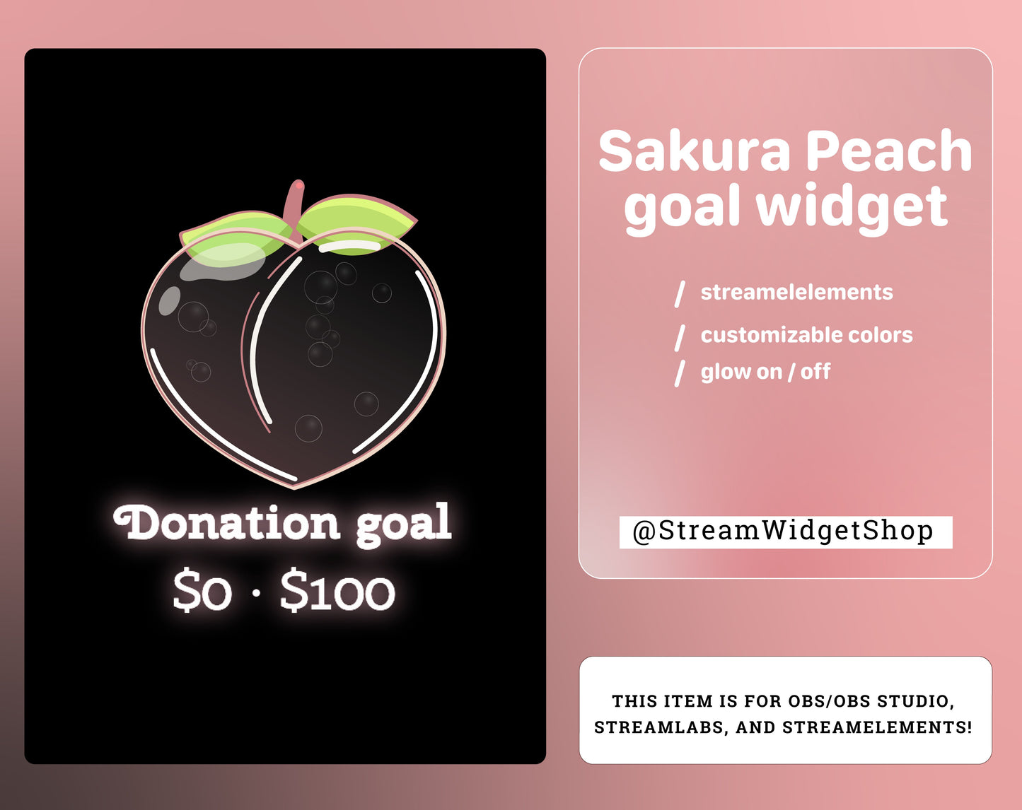 Sakura Peach Goal/Event Widget