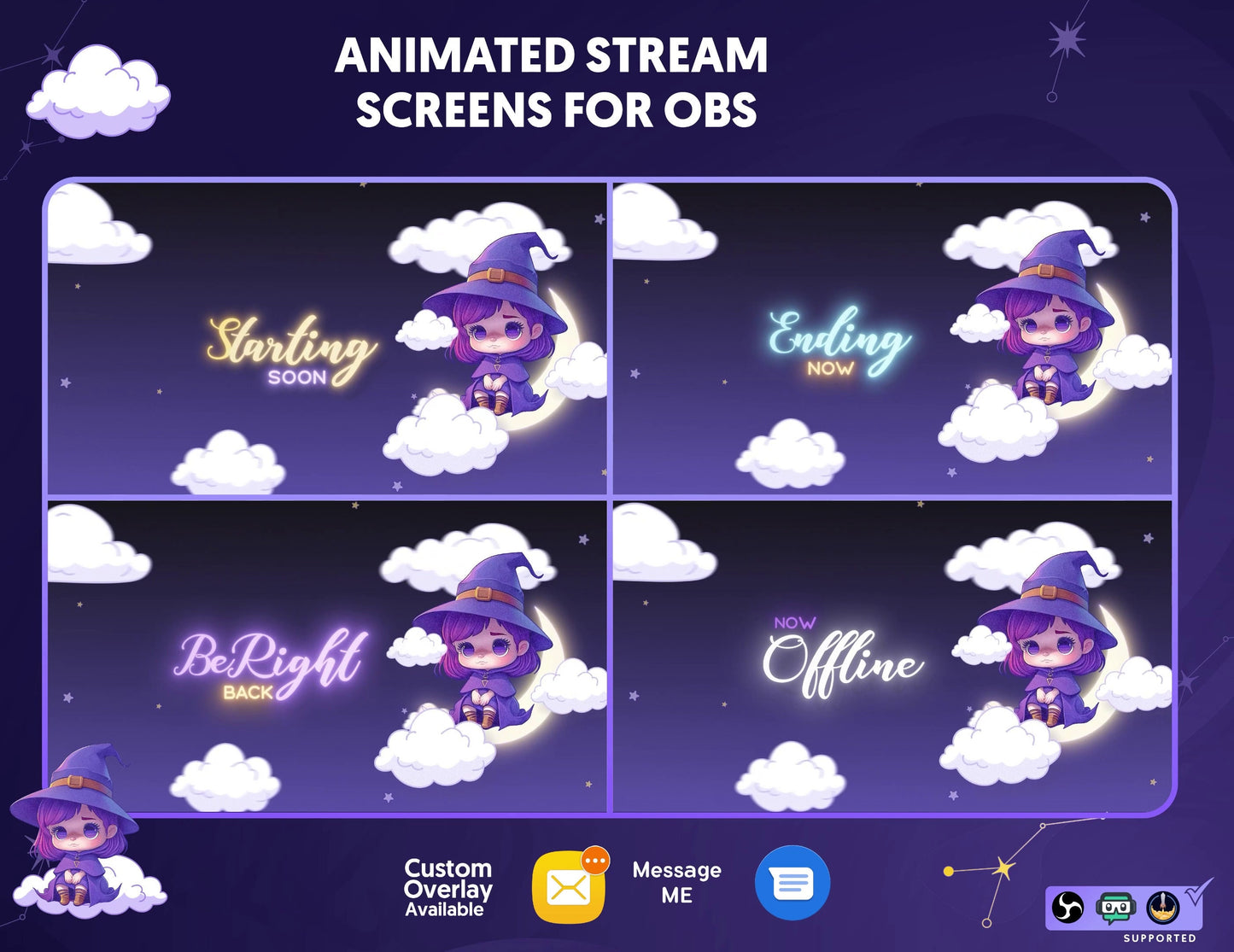 Animated "Moon Witch" Complete Stream Bundle