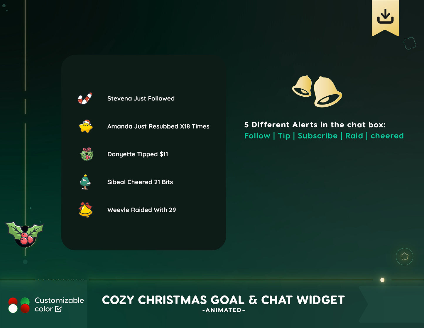 Cozy Christmas Chat Widget