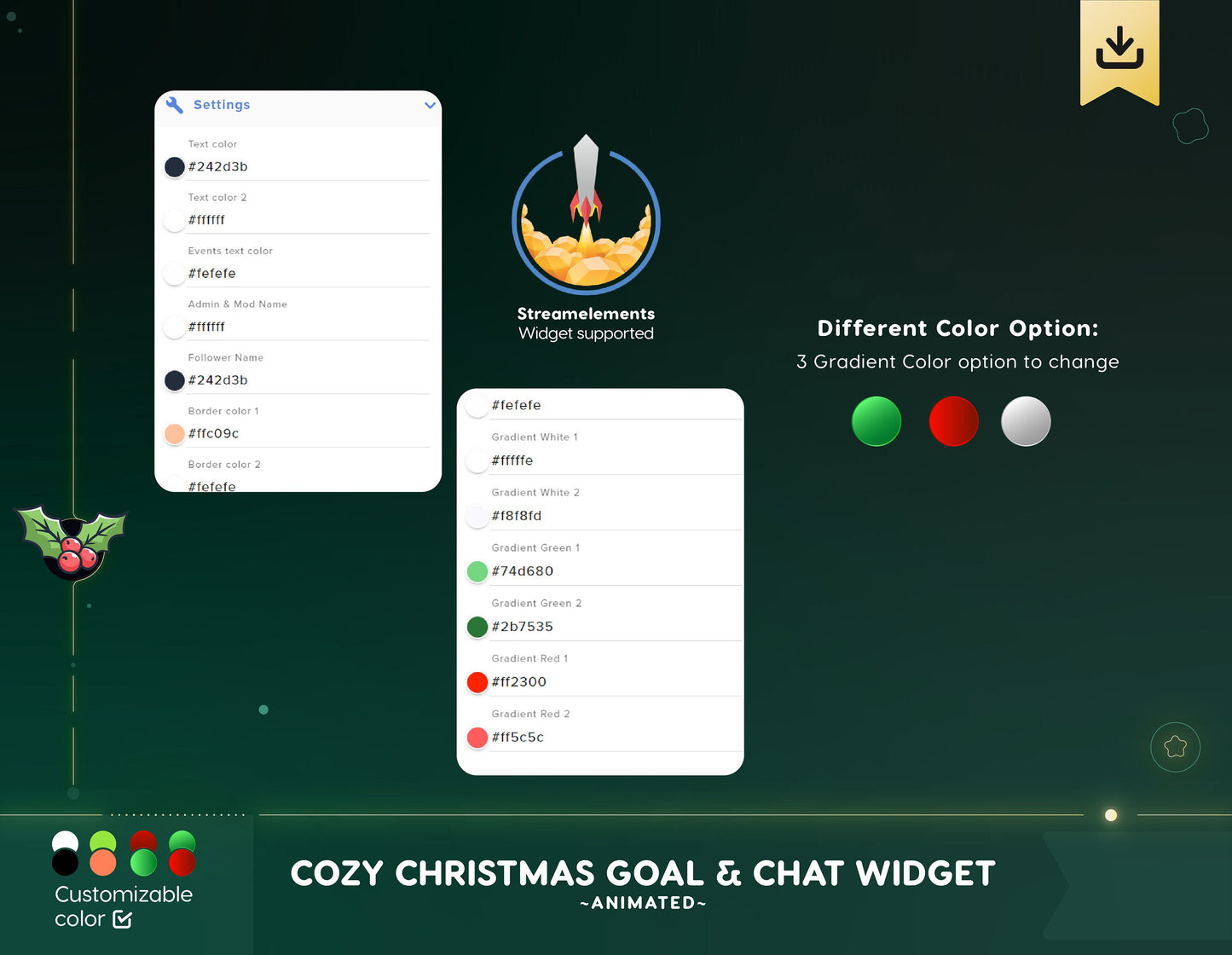 Cozy Christmas Chat Widget