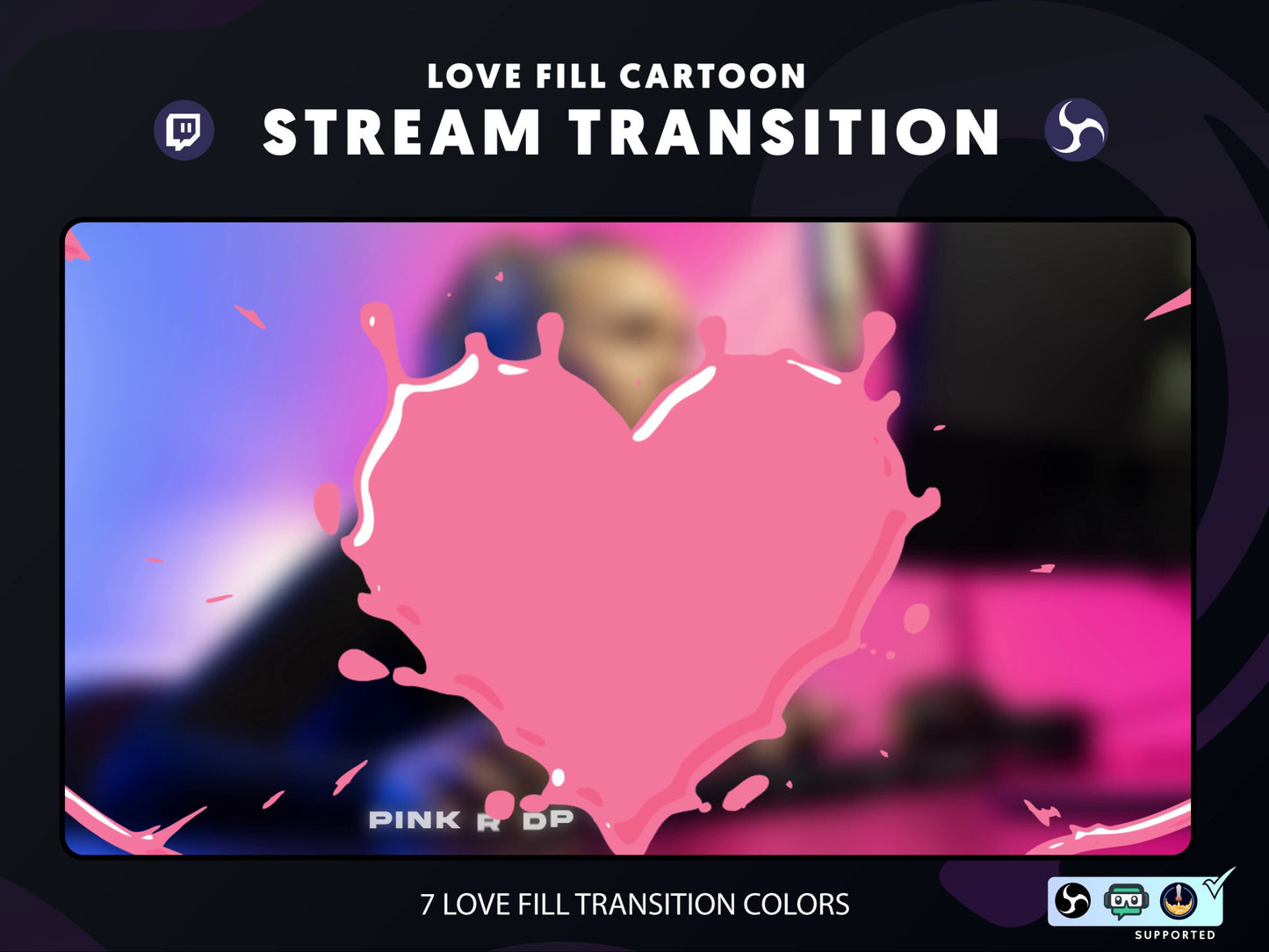 ANIMATED Heart FiIling Stinger Transition | Twitch Transition