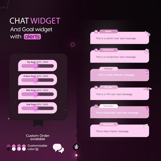 Valentine Love fill Twitch chat widget with Goal