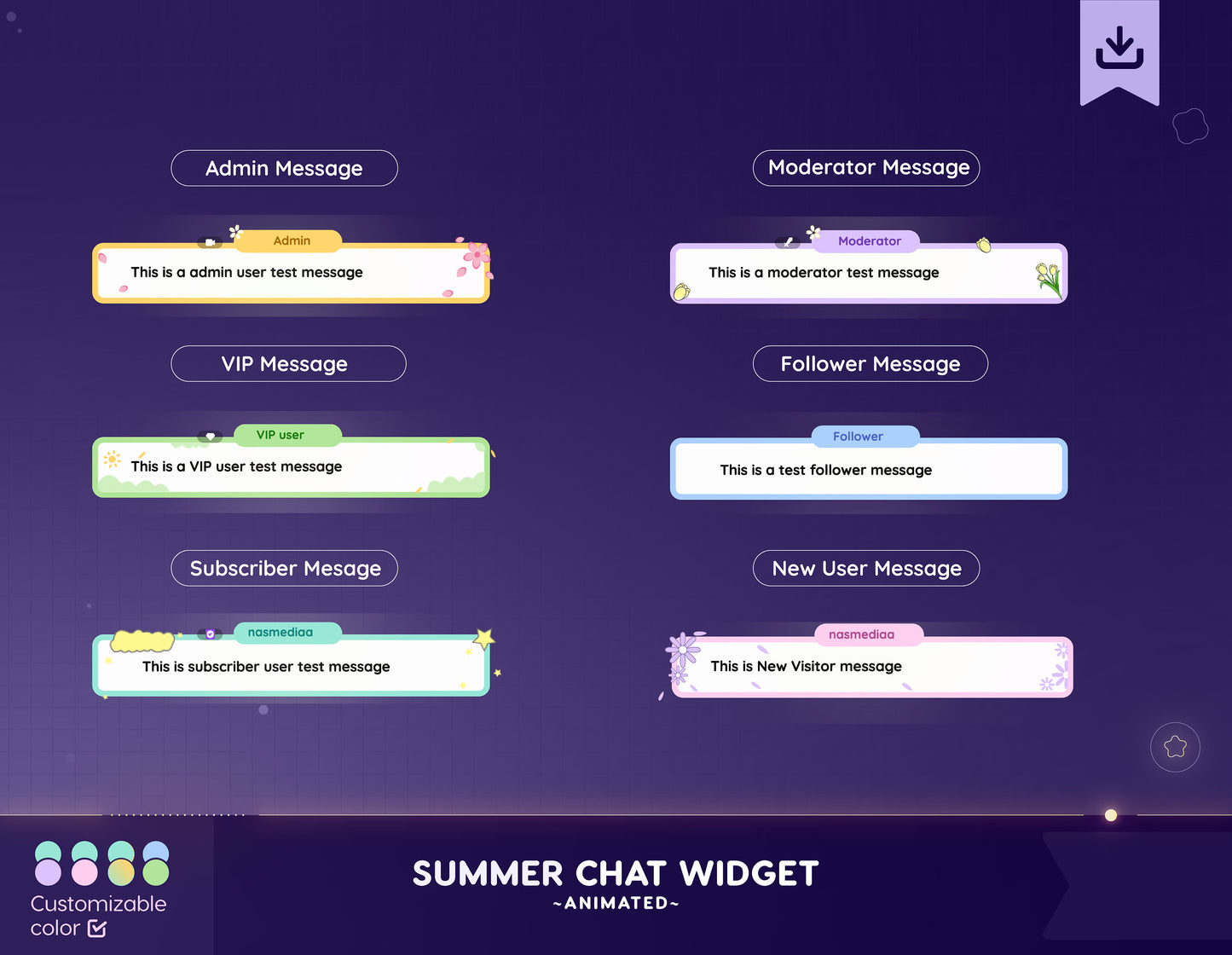Warm Glow Summer: Chat Widget •  Chat Widget • Goal Widget